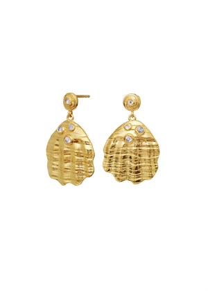 Palma earring Forgyldt Maanesten